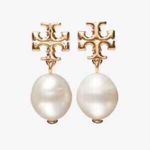 Tory Burch Kira Genuine Pearl Drop Earrings
